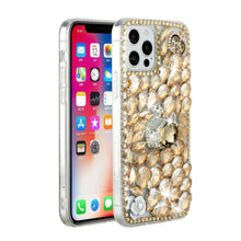 For iPhone 14 PRO Case Full Diamond Bling Phone Cover with Faux Jewel Ornaments