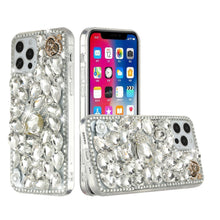 For iPhone 14 PRO Case Full Diamond Bling Phone Cover with Faux Jewel Ornaments