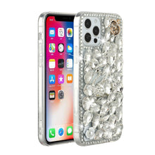 For iPhone 15 Pro Max Case Full Bling with Ornaments Cover + 2 Screen Protectors