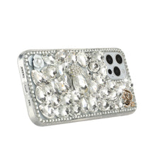 For iPhone 14 PRO Case Full Diamond Bling Phone Cover with Faux Jewel Ornaments