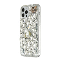 For iPhone 14 PRO Case Full Diamond Bling Phone Cover with Faux Jewel Ornaments