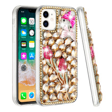 For iPhone 15 Pro Max Case Full Bling with Ornaments Cover + 2 Screen Protectors