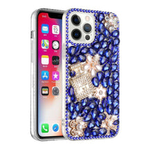 For iPhone 14 PRO Case Full Diamond Bling Phone Cover with Faux Jewel Ornaments