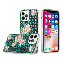 For iPhone 14 PRO MAX Case Full Diamond Bling Cover with Faux Jewel Ornaments