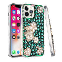 For iPhone 14 PRO MAX Case Full Diamond Bling Cover with Faux Jewel Ornaments