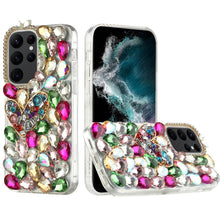 For Samsung S23 Ultra Case Full Diamond Bling Cover with Ornaments Hard Plastic