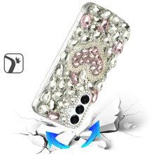For Samsung S25 FE Case Full Diamond Bling 3D Jewel Ornaments + Tempered Glass