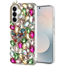 For Samsung S26 6.3" Case Full Diamond Bling 3D Jewel Ornaments + Tempered Glass