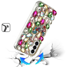 For Samsung S26 6.3" Case Full Diamond Bling 3D Jewel Ornaments + Tempered Glass