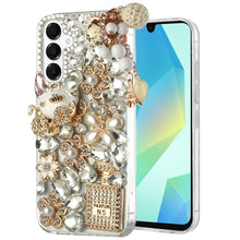 For Samsung A16 5G Case Bling Diamond Rhinestone 3D Jewel + Tempered Glass