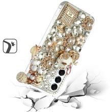 For Samsung A16 5G Case Bling Diamond Rhinestone 3D Jewel + Tempered Glass