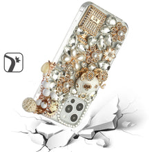 For iPhone 16 PRO MAX Case Bling Diamond Rhinestone 3D Jewel + Tempered Glass