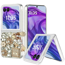 For Motorola Razr+ Plus 2024 Case Full Bling Diamond Rhinestone Phone Cover