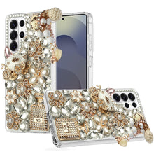 For Samsung S26 Ultra Case Full Bling Diamond Rhinestone Jewel + Tempered Glass