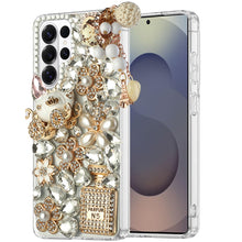 For Samsung S26 Ultra Case Full Bling Diamond Rhinestone Jewel + Tempered Glass