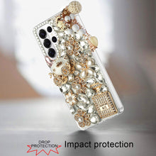 For Samsung S26 Ultra Case Full Bling Diamond Rhinestone Jewel + Tempered Glass