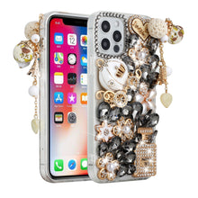 For iPhone 15 Case Full Bling Faux Diamond Rhinestone Jewel + 2 Tempered Glass