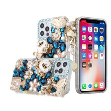 For iPhone 15 Case Full Bling Faux Diamond Rhinestone Jewel + 2 Tempered Glass