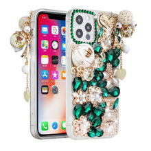 For iPhone 15 Case Full Bling Faux Diamond Rhinestone Jewel + 2 Tempered Glass