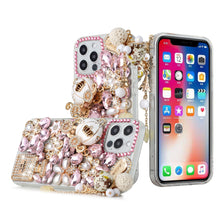 For iPhone 15 Case Full Bling Faux Diamond Rhinestone Jewel + 2 Tempered Glass