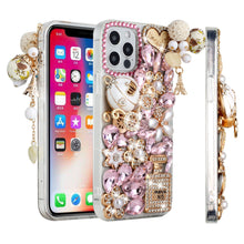 For iPhone 15 Case Full Bling Faux Diamond Rhinestone Jewel + 2 Tempered Glass