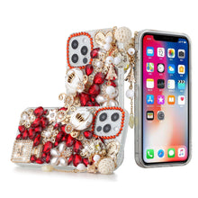 For iPhone 15 Case Full Bling Faux Diamond Rhinestone Jewel + 2 Tempered Glass