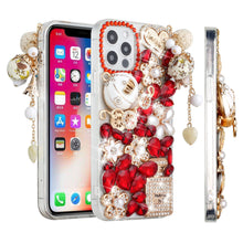 For iPhone 15 Case Full Bling Faux Diamond Rhinestone Jewel + 2 Tempered Glass