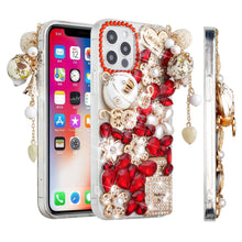 For iPhone 15 PLUS Case Bling Diamond Rhinestone 3D Jewel + 2 Tempered Glass