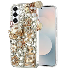 For Samsung S25 FE Case Full Bling Diamond Rhinestone Jewel + Tempered Glass