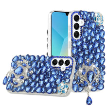 For Samsung A16 5G Case Full Bling Large 3D Jewel Phone Cover + Tempered Glass