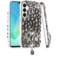 For Samsung A16 5G Case Full Bling Large 3D Jewel Phone Cover + Tempered Glass