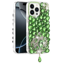 For iPhone 16 PRO MAX Case Full Bling Large 3D Jewel Phone Cover +Tempered Glass