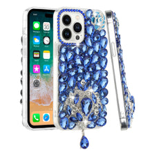 For iPhone 15 Pro Max Case Full Bling Large 3D Jewel Cover + 2 Screen Protectors