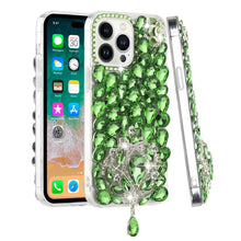 For iPhone 15 Pro Max Case Full Bling Large 3D Jewel Cover + 2 Screen Protectors