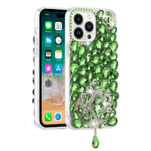 For iPhone 13 Pro Max Case Full Bling Faux Diamond 3D Large Jewel Fashion Cover