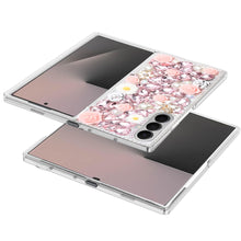 For Samsung Z Fold7 Case Full Rhinestone 3D Rose Bling Cover + Tempered Glass