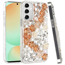 For Samsung Galaxy S24 FE Case Full Rhinestone 3D Rose Jewel Bling Phone Cover