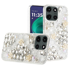 For Moto G Stylus 2025 Case Full 3D Rose Bling Phone Cover + Tempered Glass