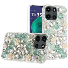 For Moto G Stylus 2025 Case Full 3D Rose Bling Phone Cover + Tempered Glass