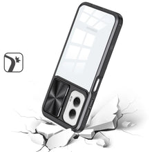 For Moto G 5G (2024) Case Rear Lens Sliding Cover Rugged Cover + Tempered Glass