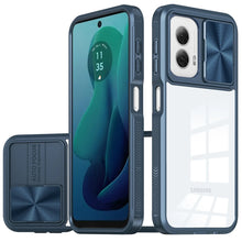 For Moto G 5G (2024) Case Rear Lens Sliding Cover Rugged Cover + Tempered Glass