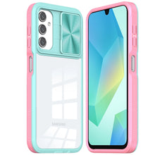 For Samsung A16 5G Case Rear Lens Sliding Cover Clear Hybrid + Tempered Glass