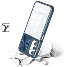 For Samsung A25 5G Case Rear Lens Sliding Cover Rugged Cover + Tempered Glass