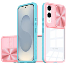 For Samsung S25 Edge Case Sliding Lens Cover Rugged Clear Back + Tempered Glass