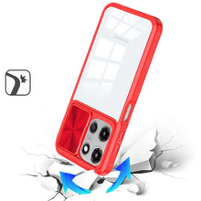 For Moto G Power 2025 Case Rear Lens Sliding Cover Rugged Cover + Tempered Glass