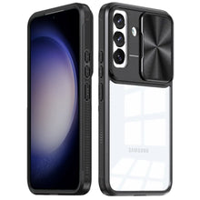 For Samsung Galaxy S24 FE Case Rear Lens Sliding Cover Rugged Hybrid Clear Back