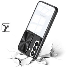 For Samsung Galaxy S24 FE Case Rear Lens Sliding Cover Rugged Hybrid Clear Back
