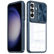For Samsung Galaxy S24 FE Case Rear Lens Sliding Cover Rugged Hybrid Clear Back