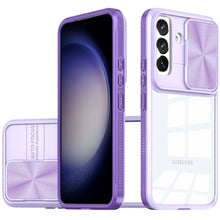 For Samsung Galaxy S24 FE Case Rear Lens Sliding Cover Rugged Hybrid Clear Back