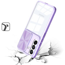 For Samsung Galaxy S24 FE Case Rear Lens Sliding Cover Rugged Hybrid Clear Back